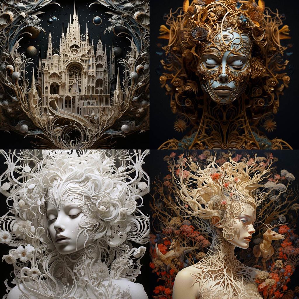 Intricate style, Midjourney V5.2, render 1 of 4