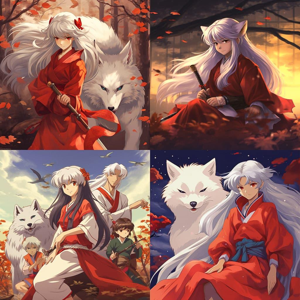Inuyasha style, Midjourney V5.2, render 1 of 4