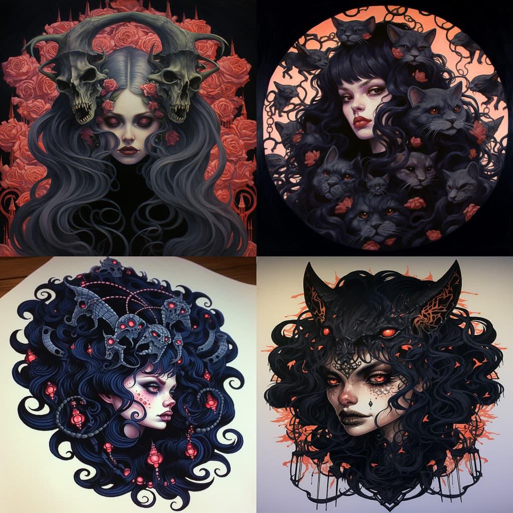 Iren Horrors style, Midjourney V5.2, render 1 of 4