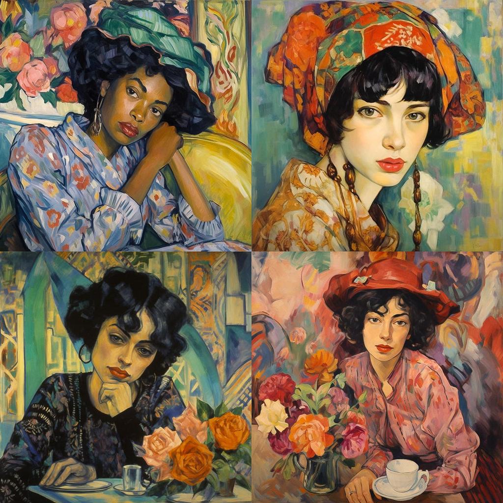 Irma Stern style, Midjourney V5.2, render 1 of 4