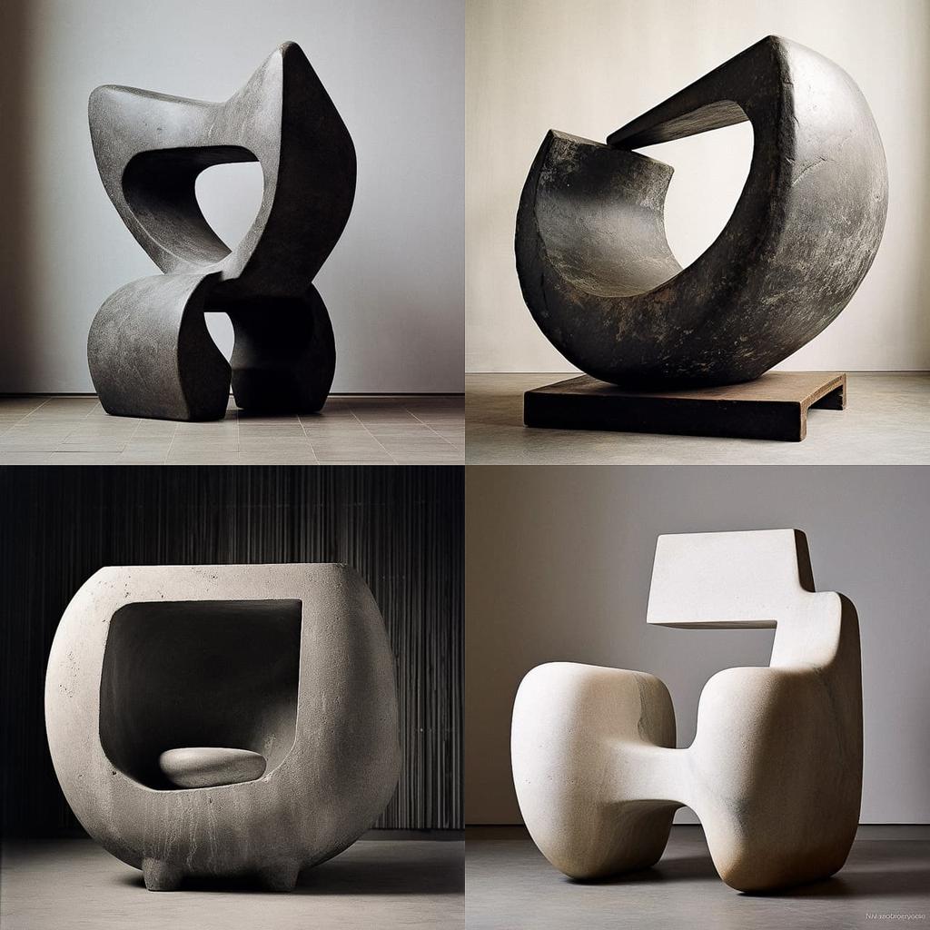 Isamu Noguchi style, Midjourney V5.2, render 1 of 4