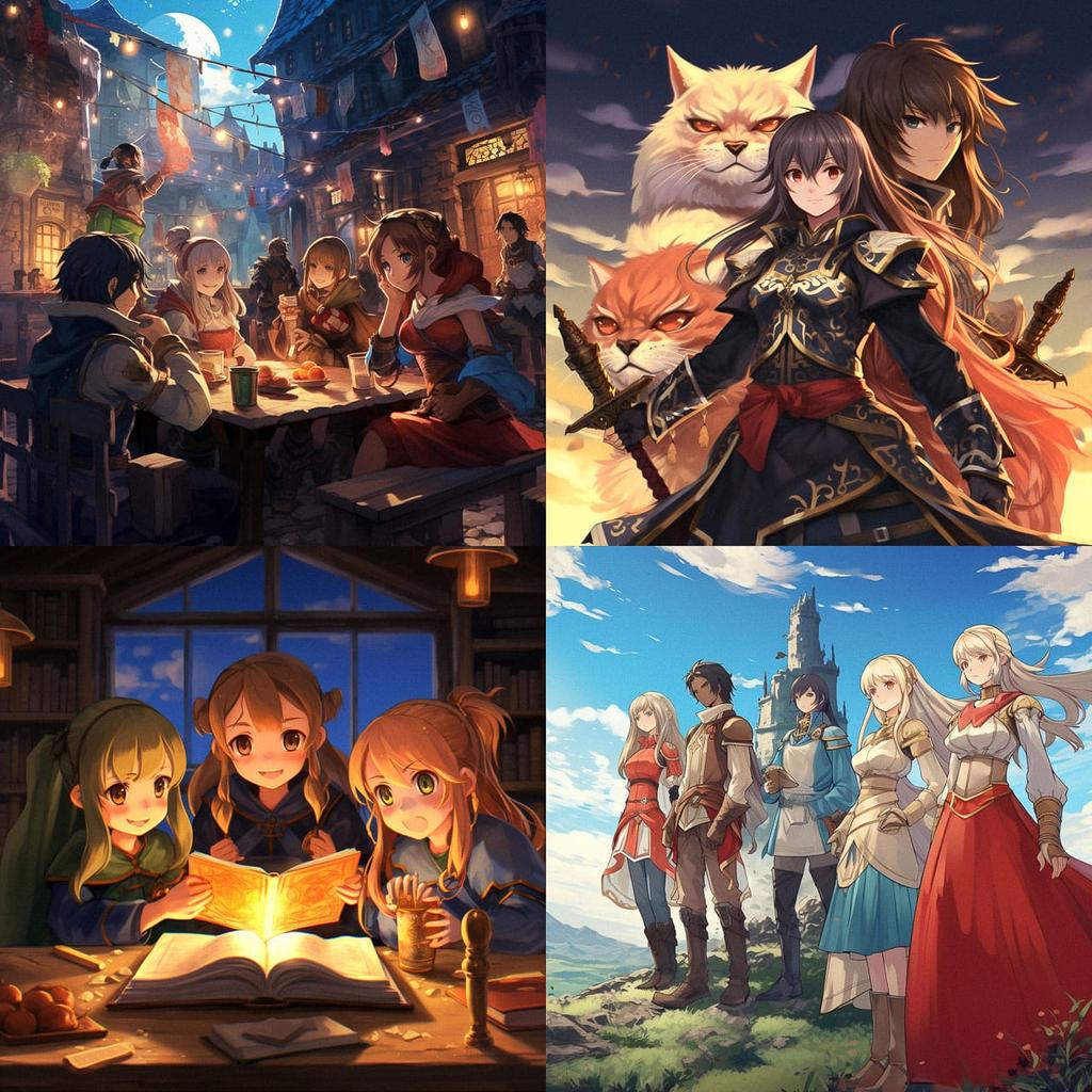 Isekai anime style style, Midjourney V5.2, render 1 of 4