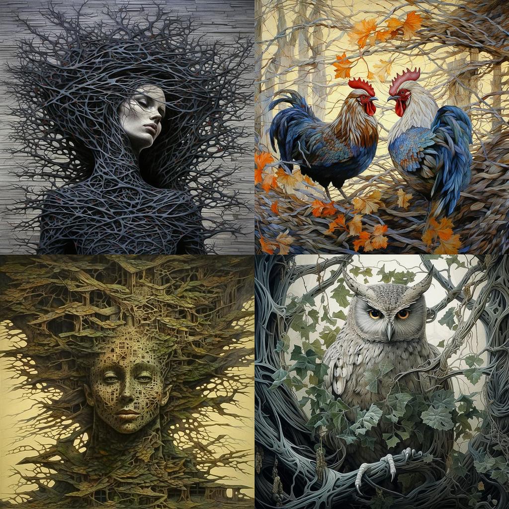 Ivan Marchuk style, Midjourney V5.2, render 1 of 4