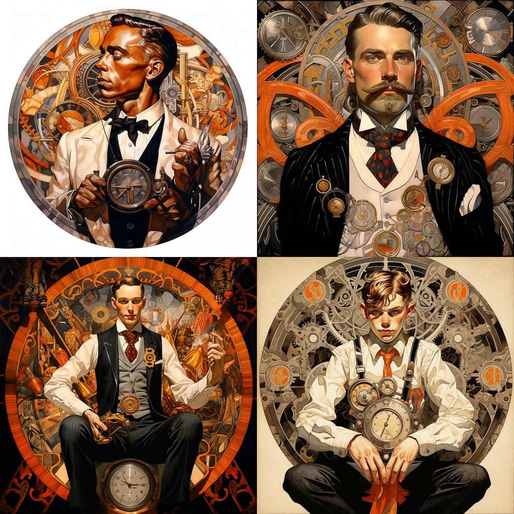 J. C. Leyendecker style, Midjourney V5.2, render 1 of 4
