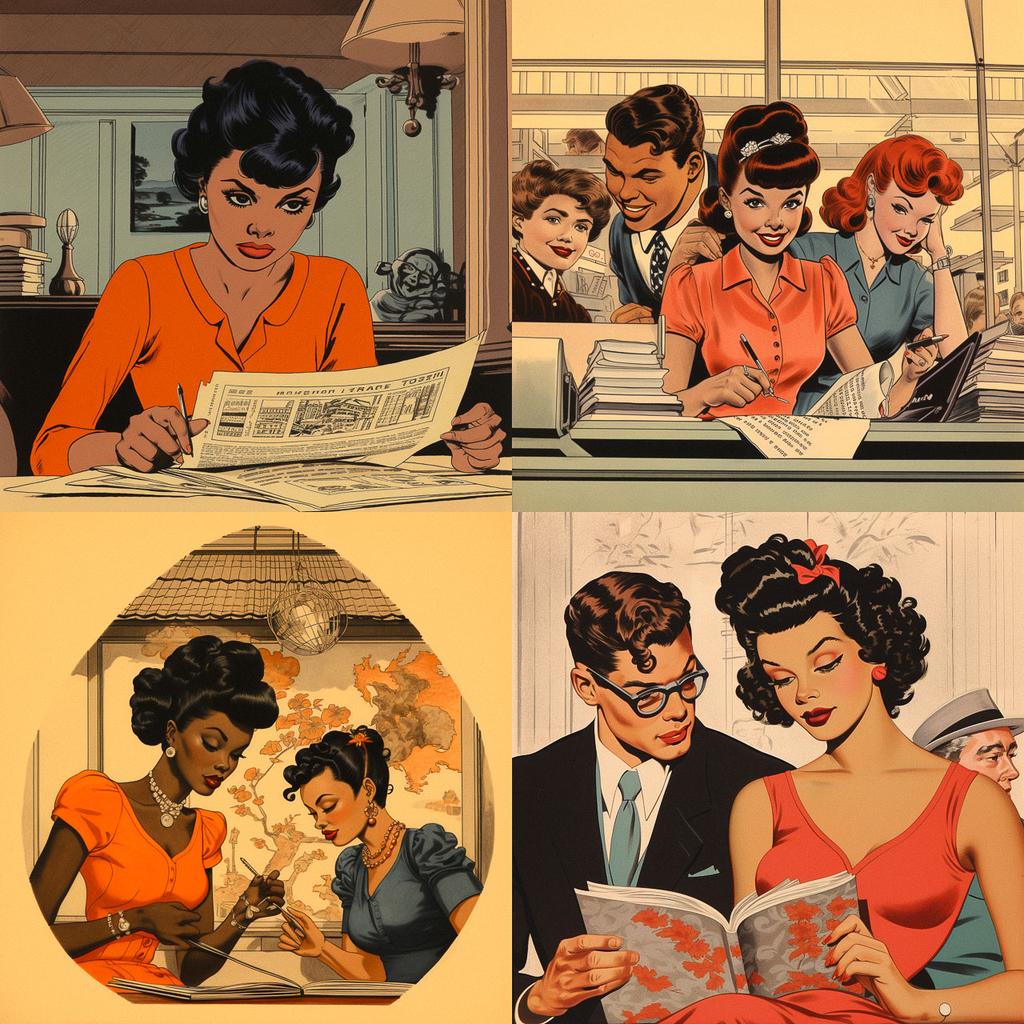 Jackie Ormes style, Midjourney V5.2, render 1 of 4