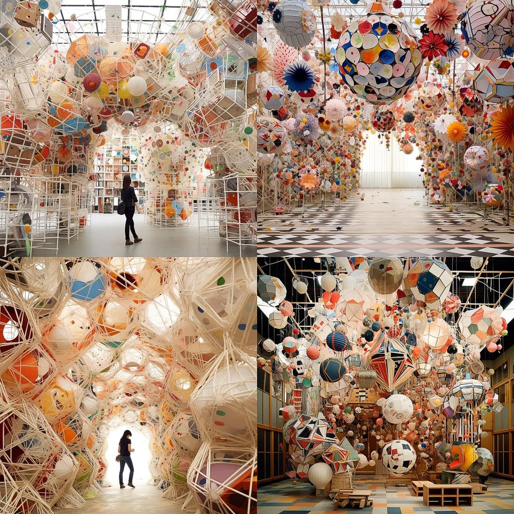 Jacob Hashimoto style, Midjourney V5.2, render 1 of 4