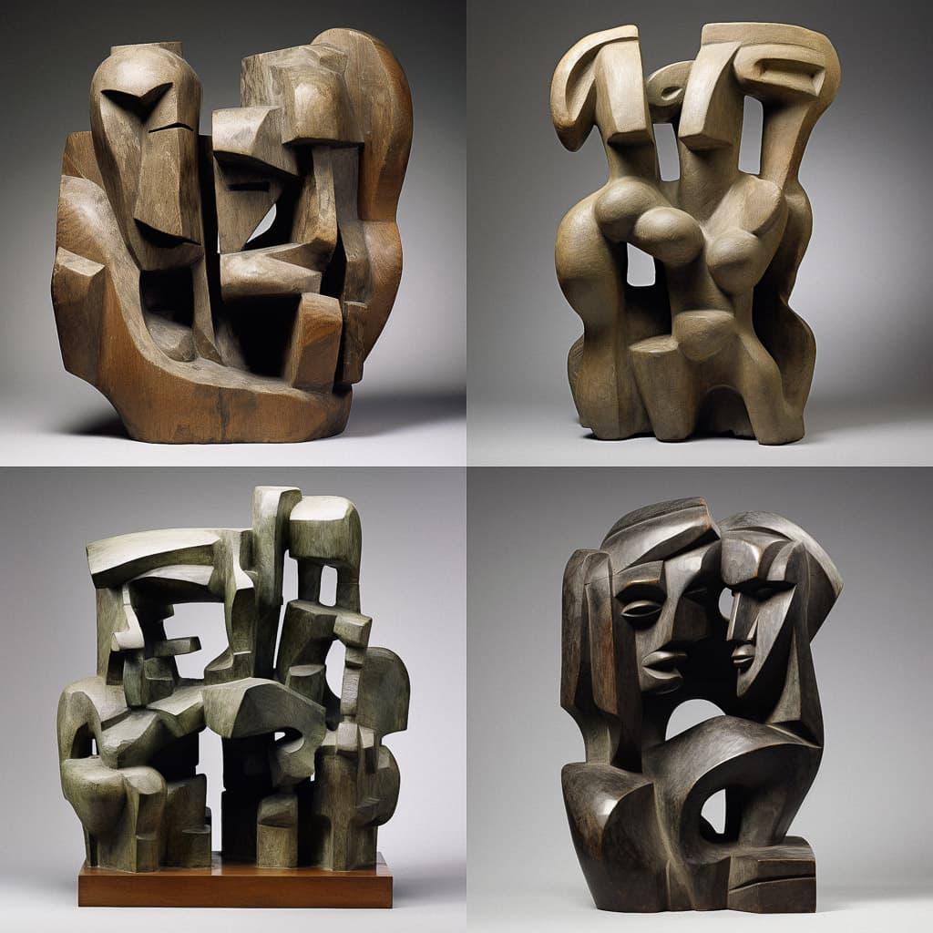 Jacques Lipchitz style, Midjourney V5.2, render 1 of 4