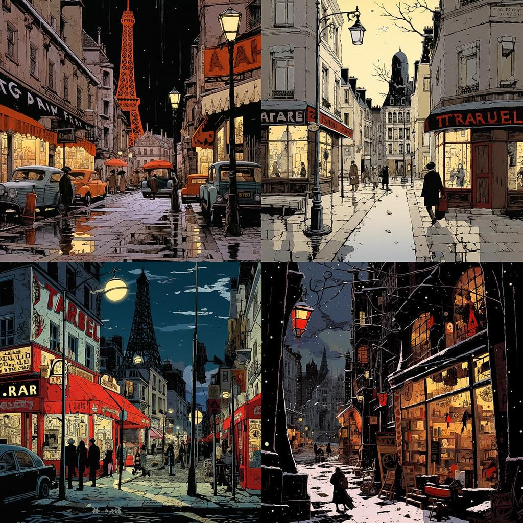 Jacques Tardi style, Midjourney V5.2, render 1 of 4