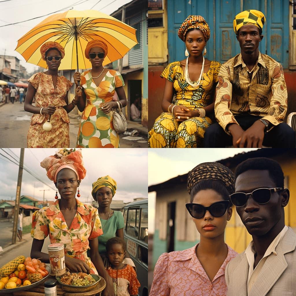 James Barnor style, Midjourney V5.2, render 1 of 4