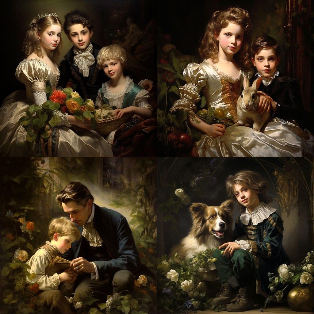 James Sant style, Midjourney V5.2, render 1 of 4