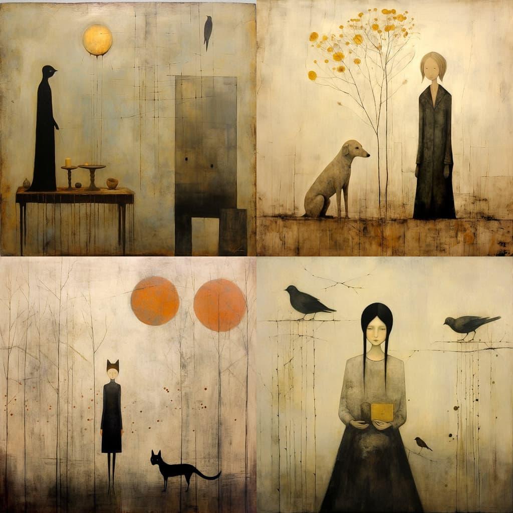 Jan Mankes style, Midjourney V5.2, render 1 of 4