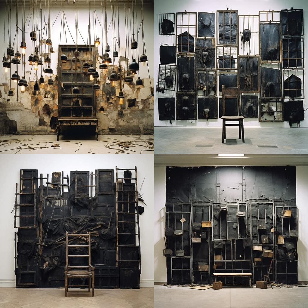 Jannis Kounellis style, Midjourney V5.2, render 1 of 4