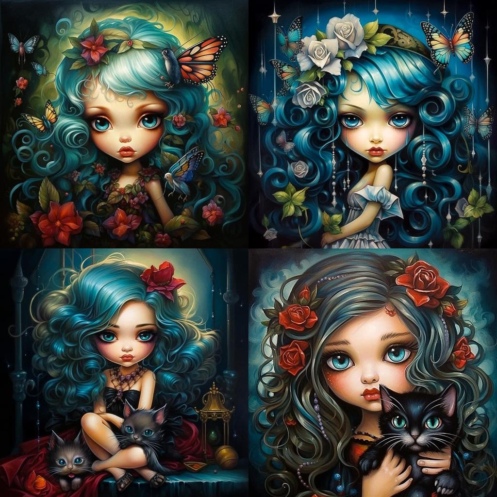 Jasmine Becket-Griffith style, Midjourney V5.2, render 1 of 4