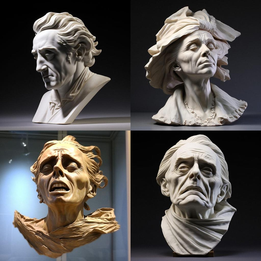 Jean-Antoine Houdon style, Midjourney V5.2, render 1 of 4