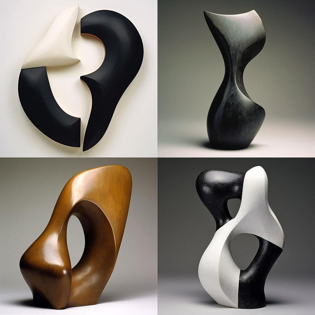 Jean Arp style, Midjourney V5.2, render 1 of 4