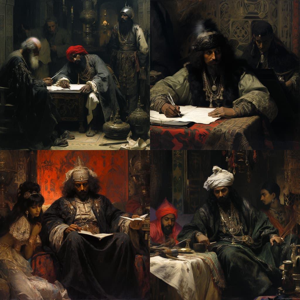 Jean-Joseph Benjamin-Constant style, Midjourney V5.2, render 1 of 4