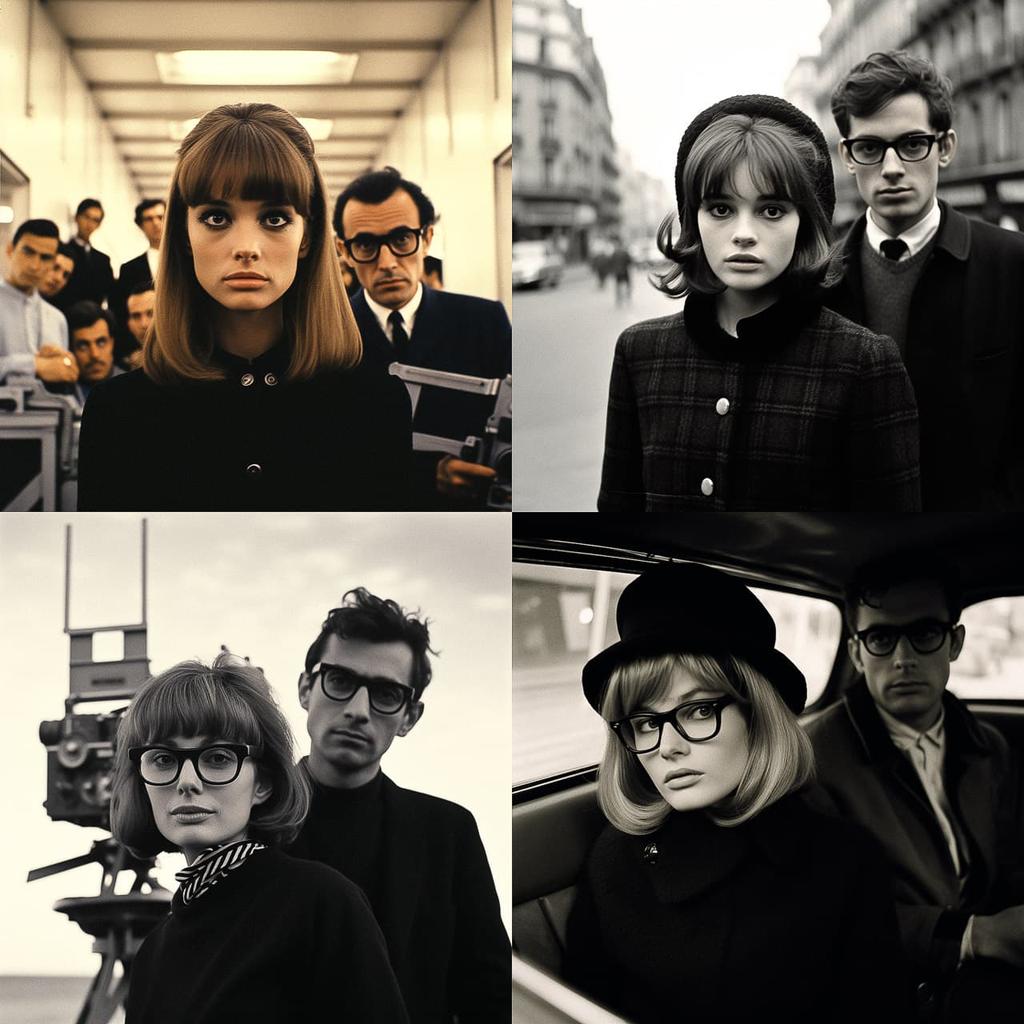Jean-Luc Godard style, Midjourney V5.2, render 1 of 4