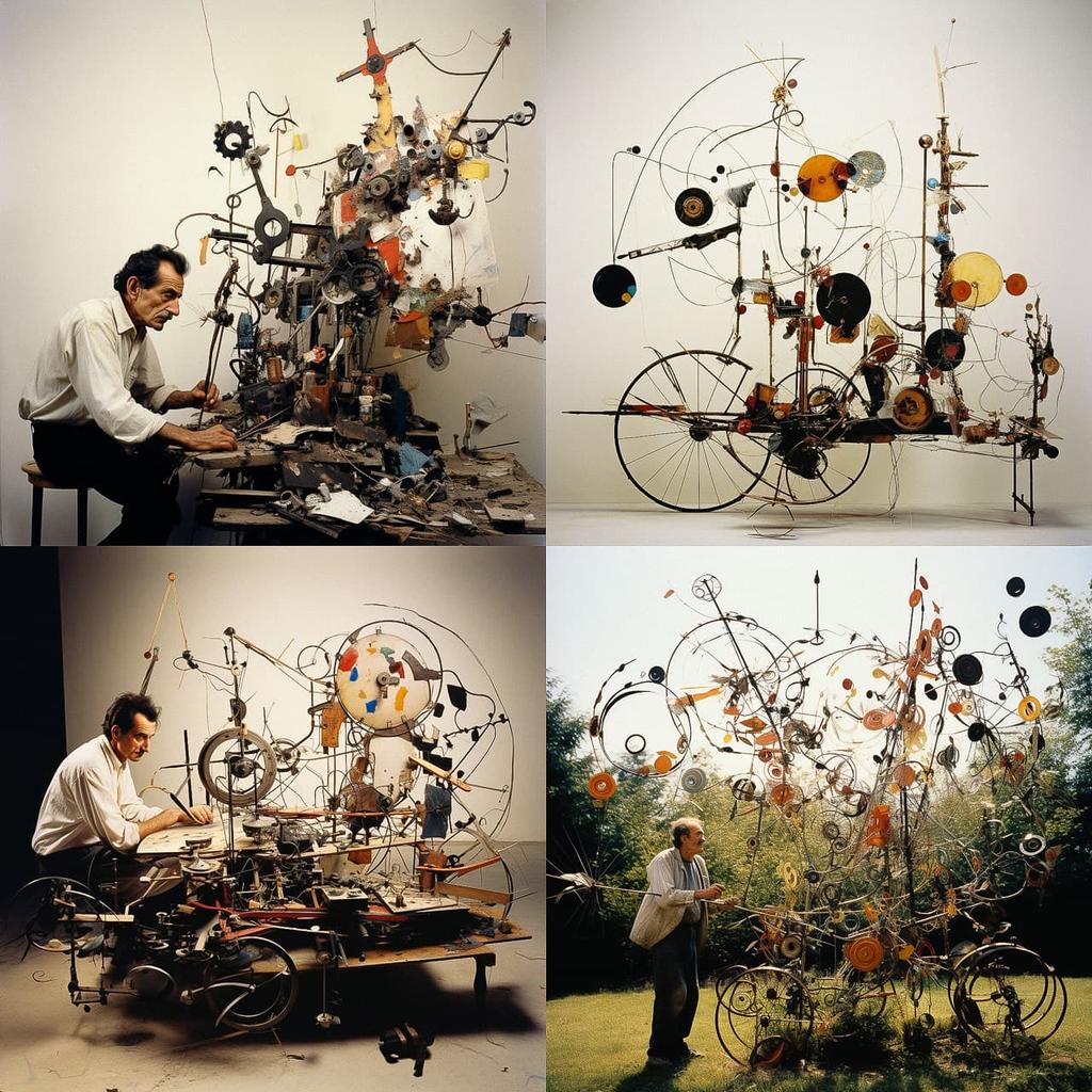 Jean Tinguely style, Midjourney V5.2, render 1 of 4
