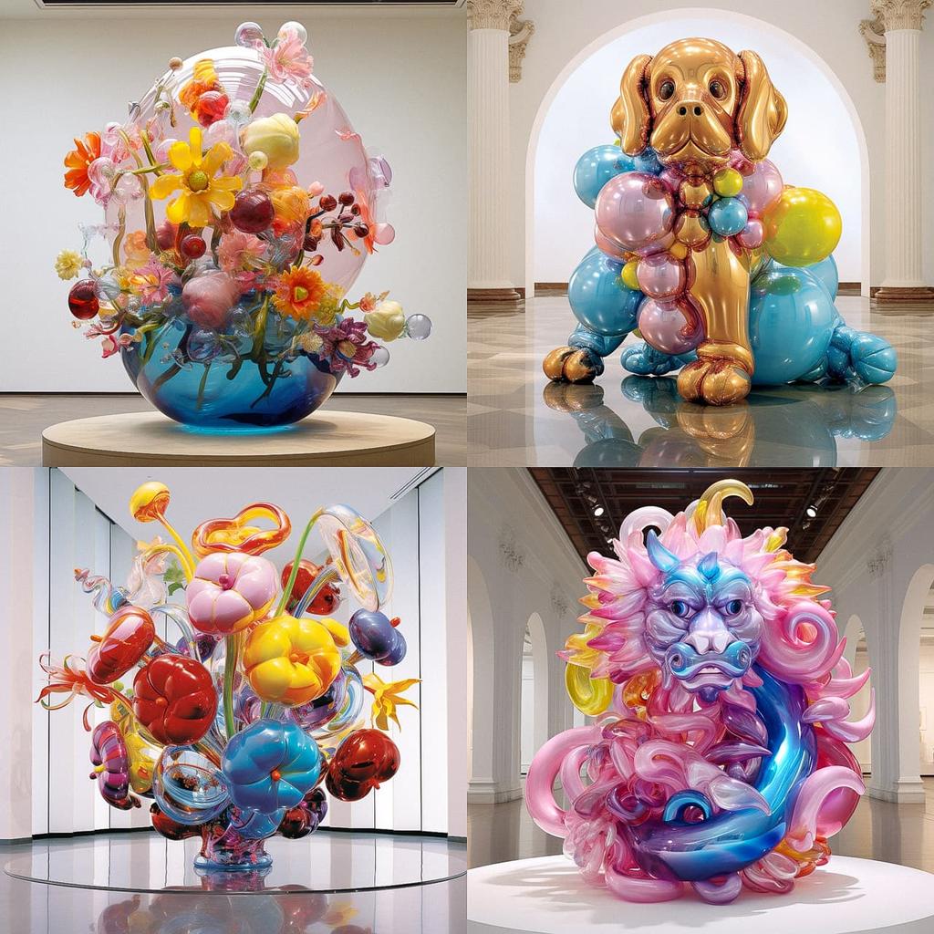 Jeff Koons style, Midjourney V5.2, render 1 of 4