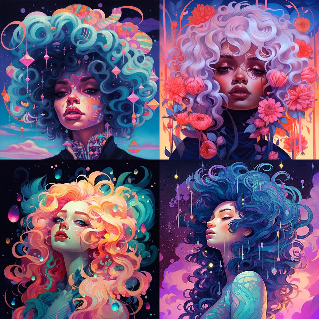 Jen Bartel style, Midjourney V5.2, render 1 of 4
