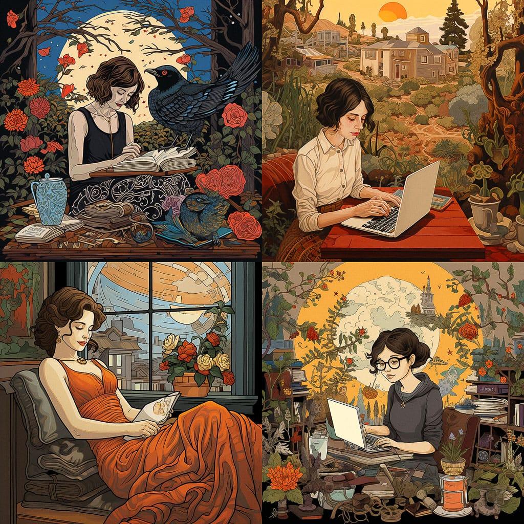 Jen Sorensen style, Midjourney V5.2, render 1 of 4