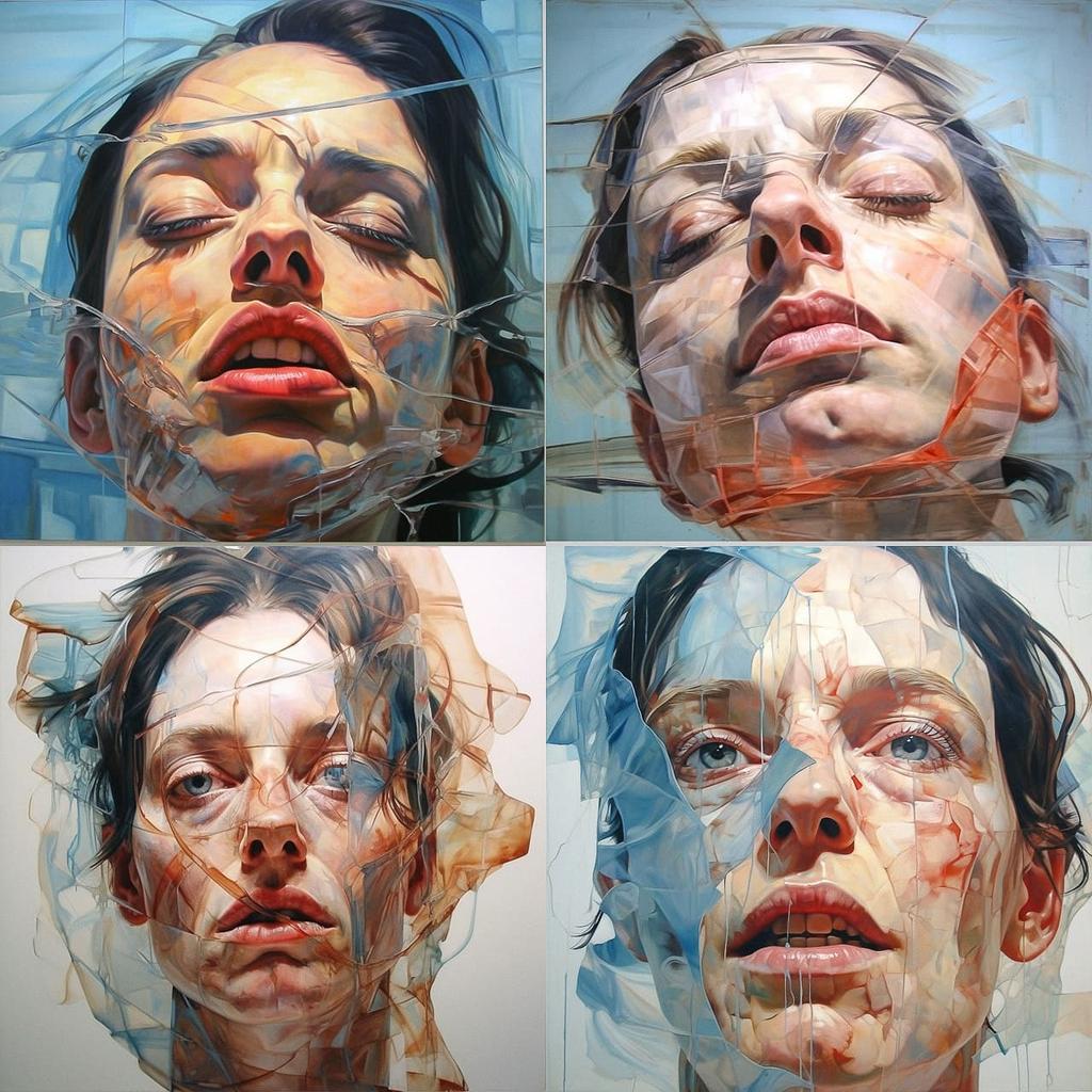 Jenny Saville style, Midjourney V5.2, render 1 of 4