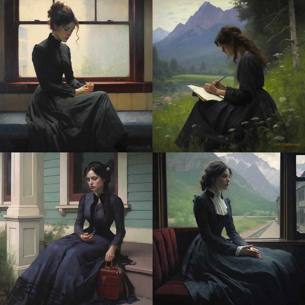 Jeremy Lipking style, Midjourney V5.2, render 1 of 4
