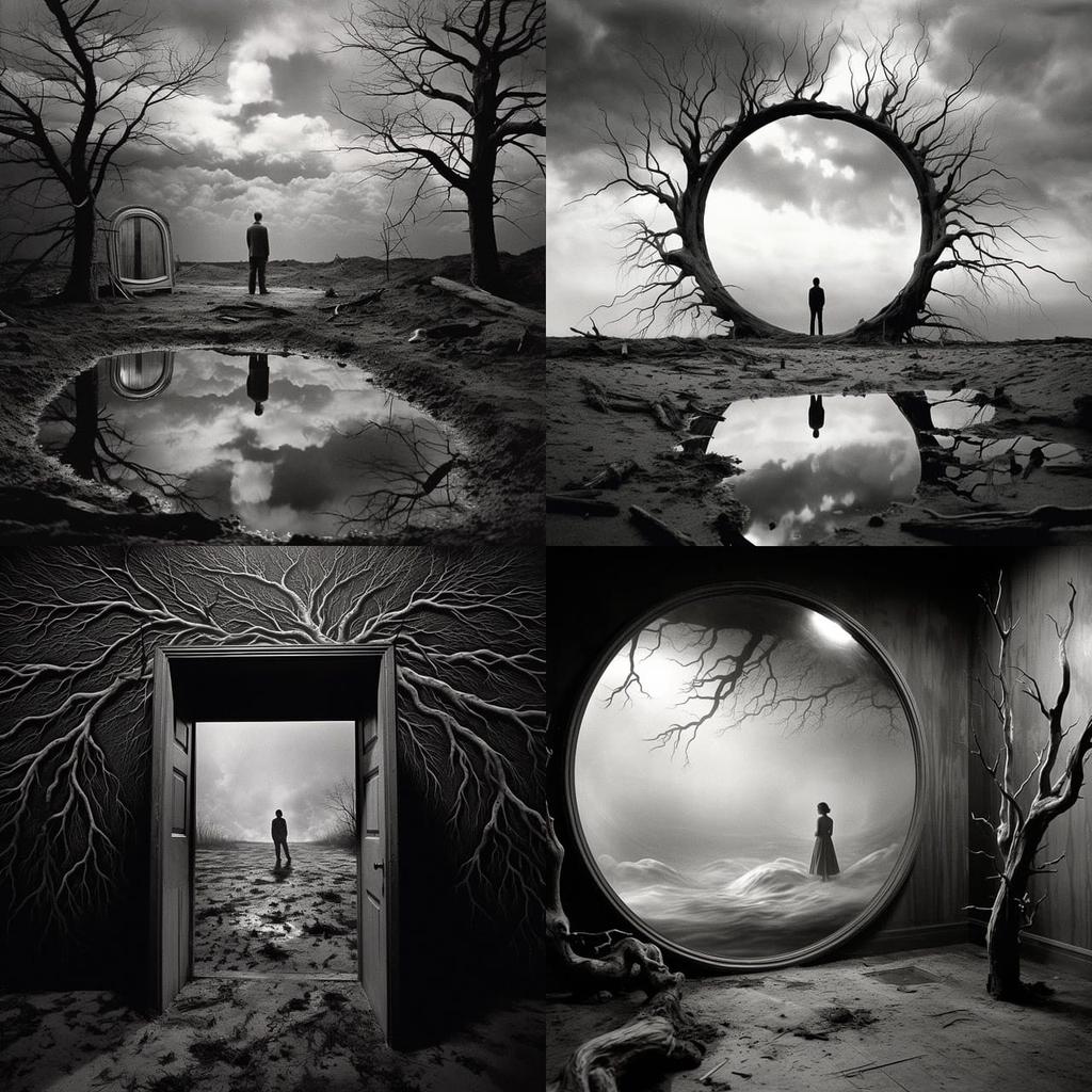 Jerry N. Uelsmann style, Midjourney V5.2, render 1 of 4