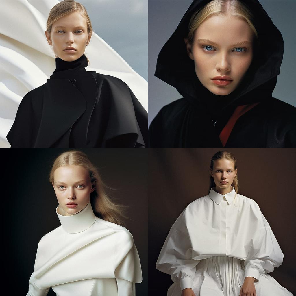 Jil Sander style, Midjourney V5.2, render 1 of 4