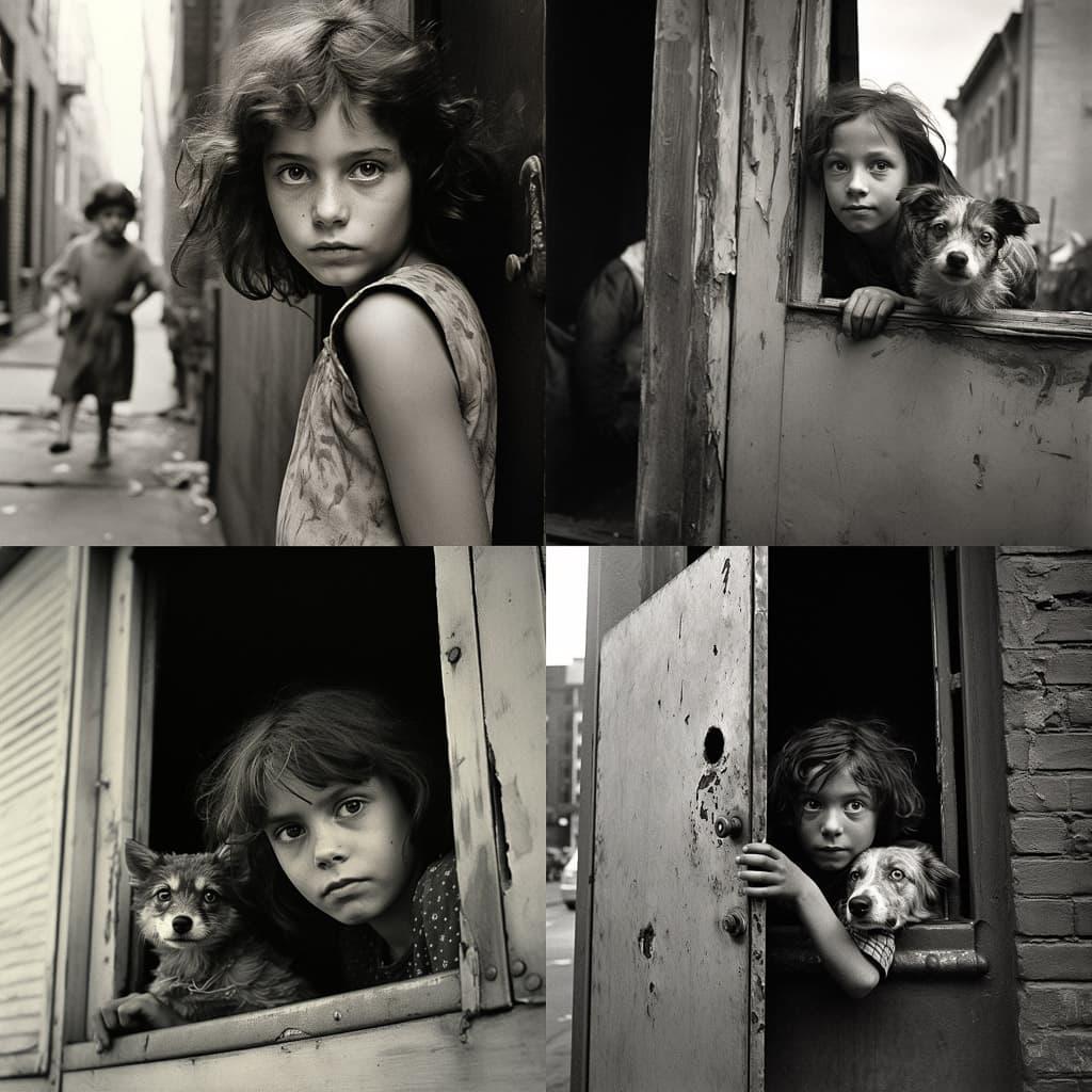 Jill Freedman style, Midjourney V5.2, render 1 of 4