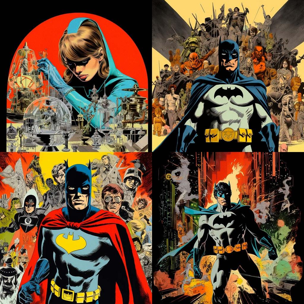 Jim Aparo style, Midjourney V5.2, render 1 of 4