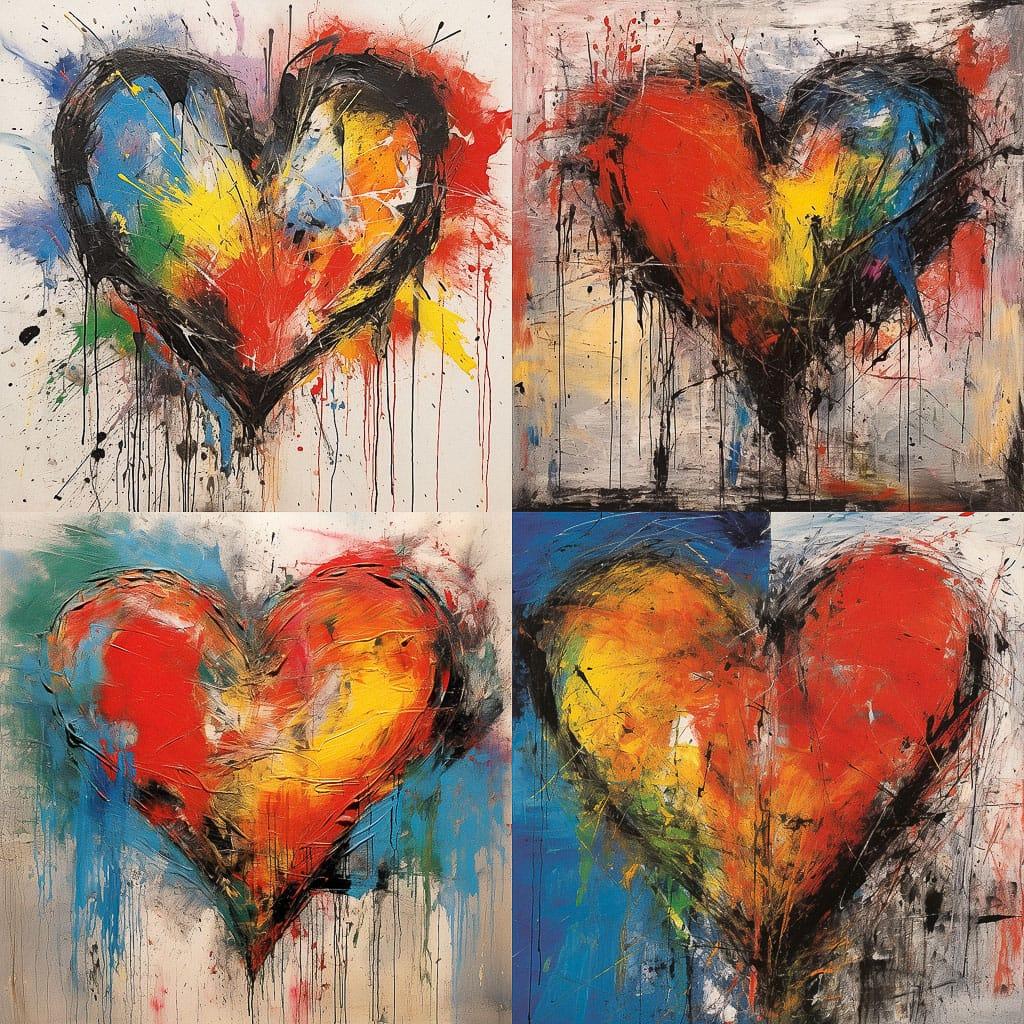 Jim Dine style, Midjourney V5.2, render 1 of 4