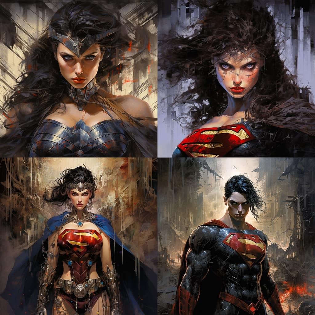 Jim Lee style, Midjourney V5.2, render 1 of 4