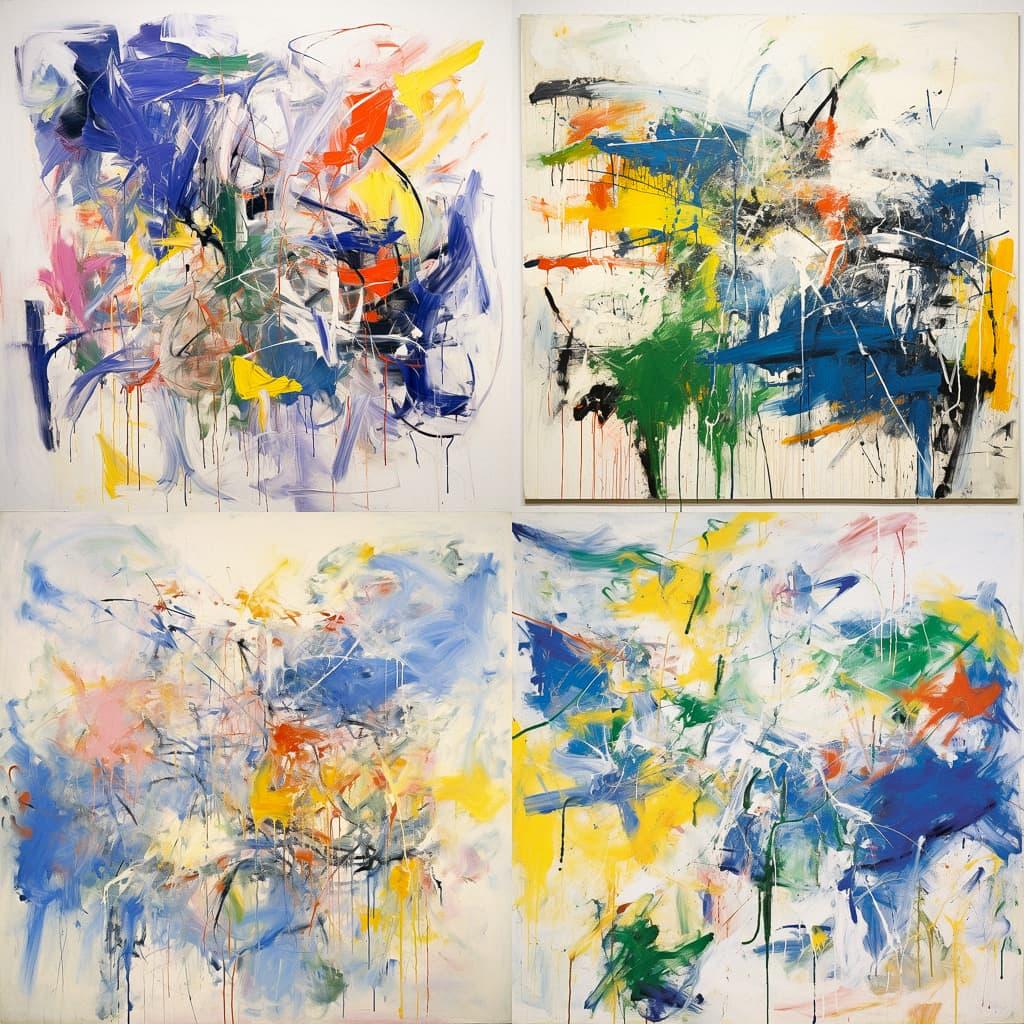 Joan Mitchell style, Midjourney V5.2, render 1 of 4