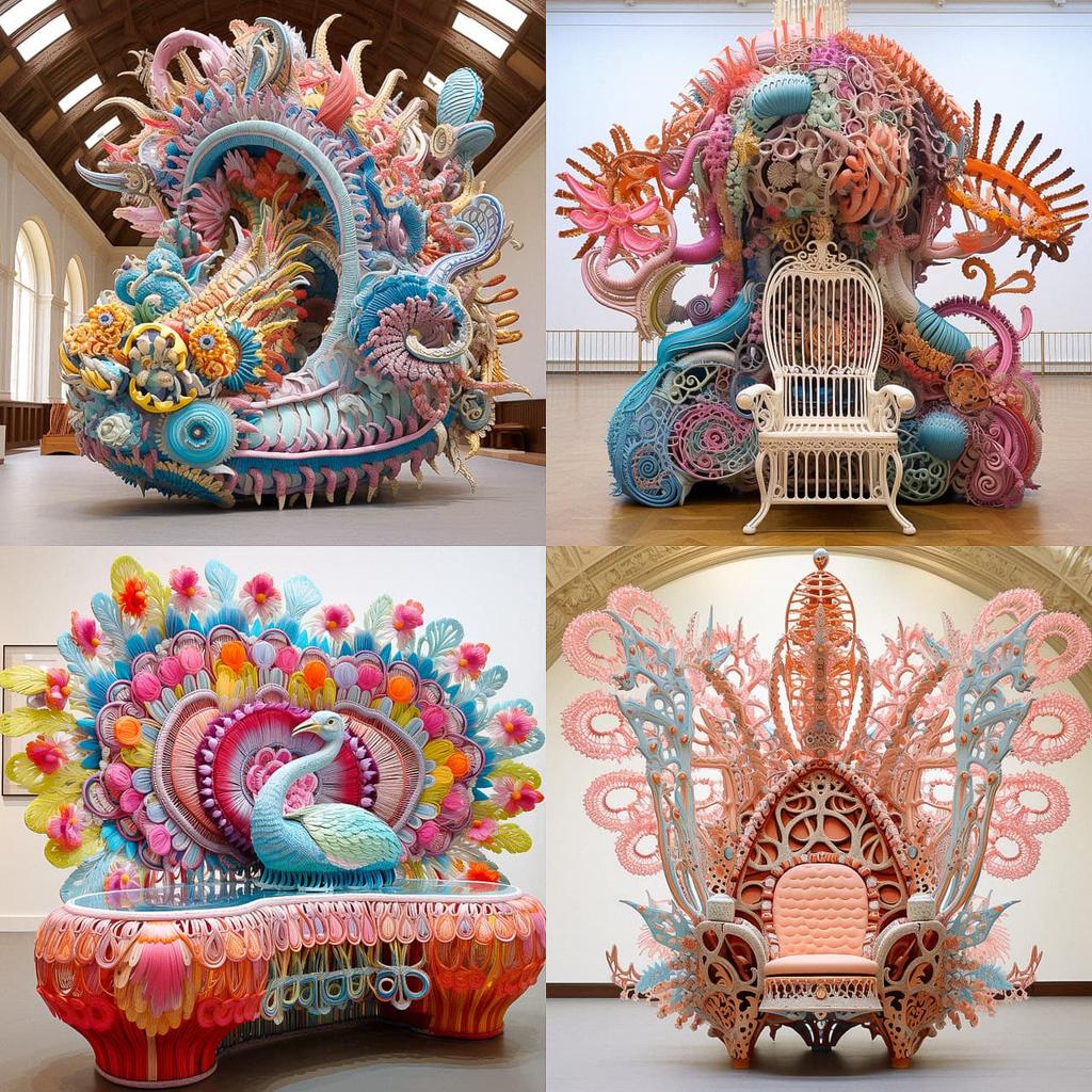 Joana Vasconcelos style, Midjourney V5.2, render 1 of 4