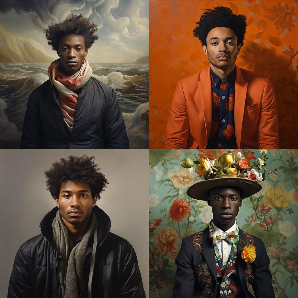 Joe Casely-Hayford style, Midjourney V5.2, render 1 of 4