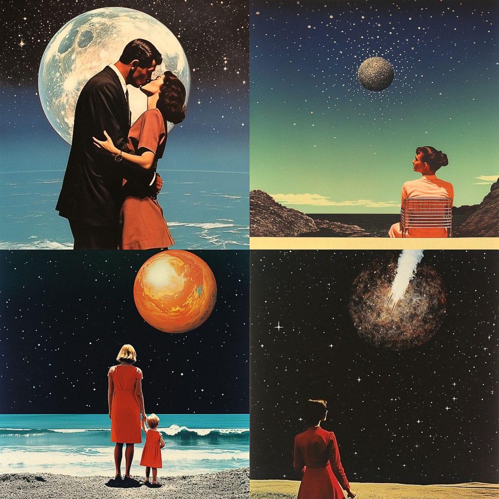 Joe Webb style, Midjourney V5.2, render 1 of 4