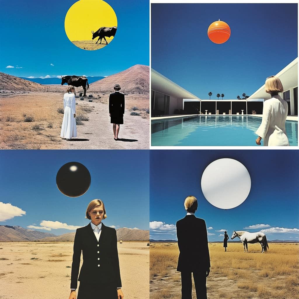John Baldessari style, Midjourney V5.2, render 1 of 4