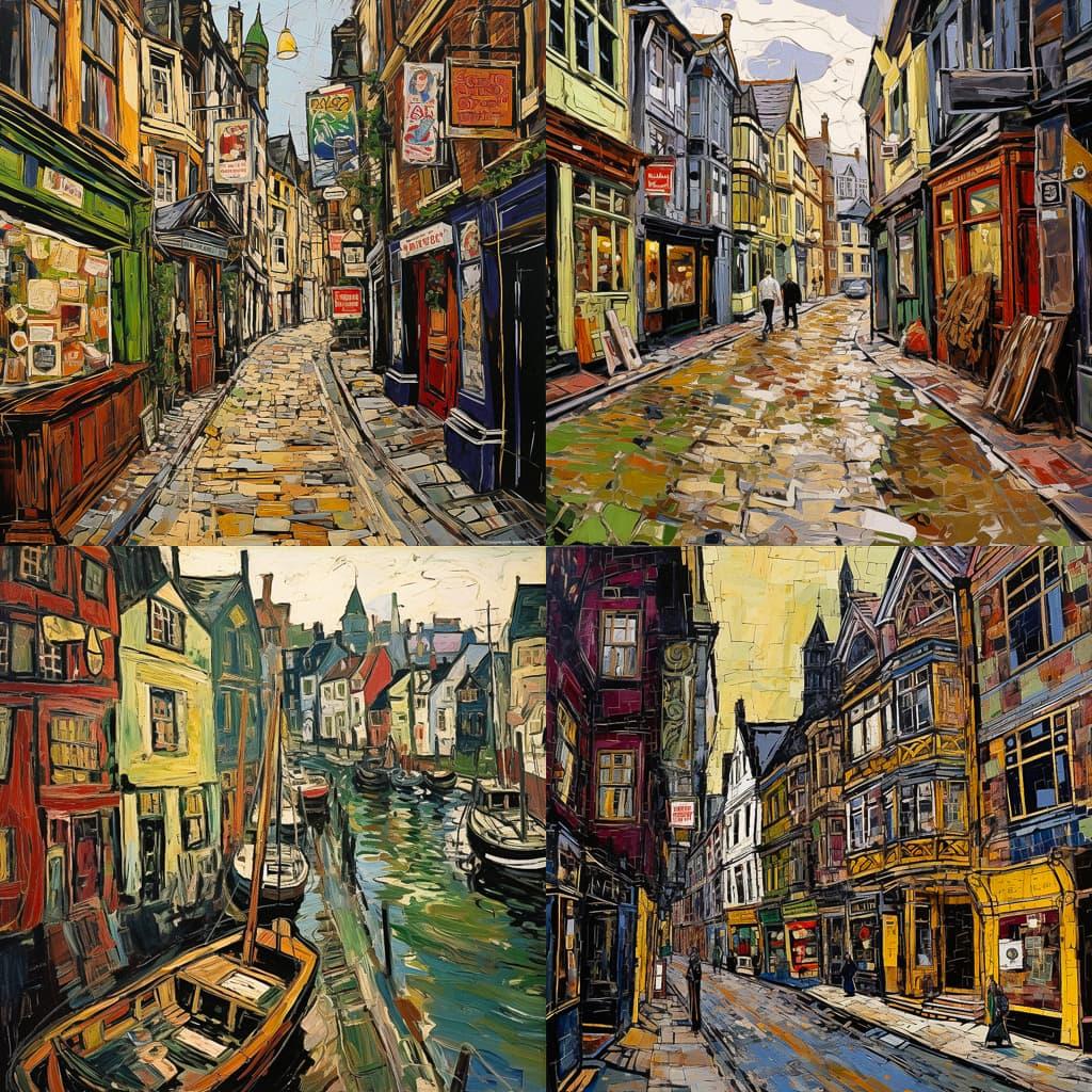 John Bratby style, Midjourney V5.2, render 1 of 4