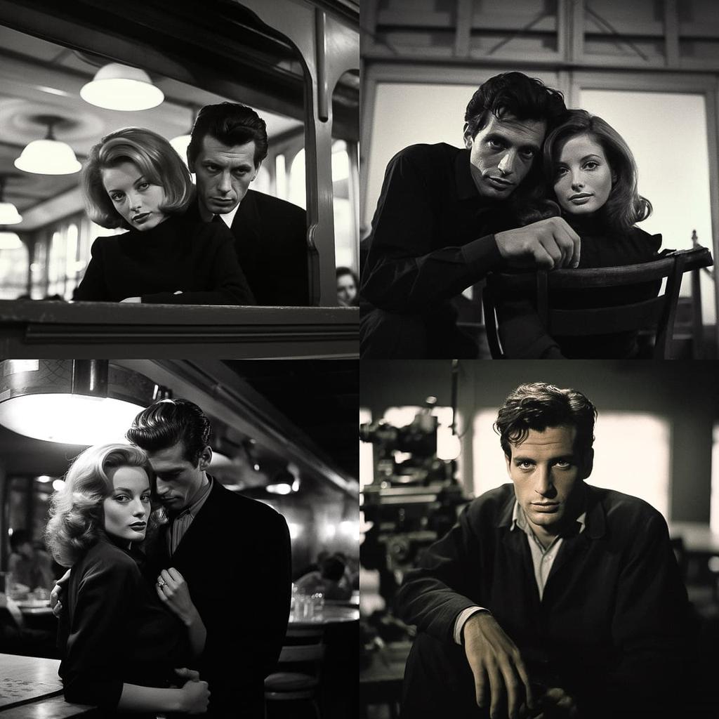 John Cassavetes style, Midjourney V5.2, render 1 of 4
