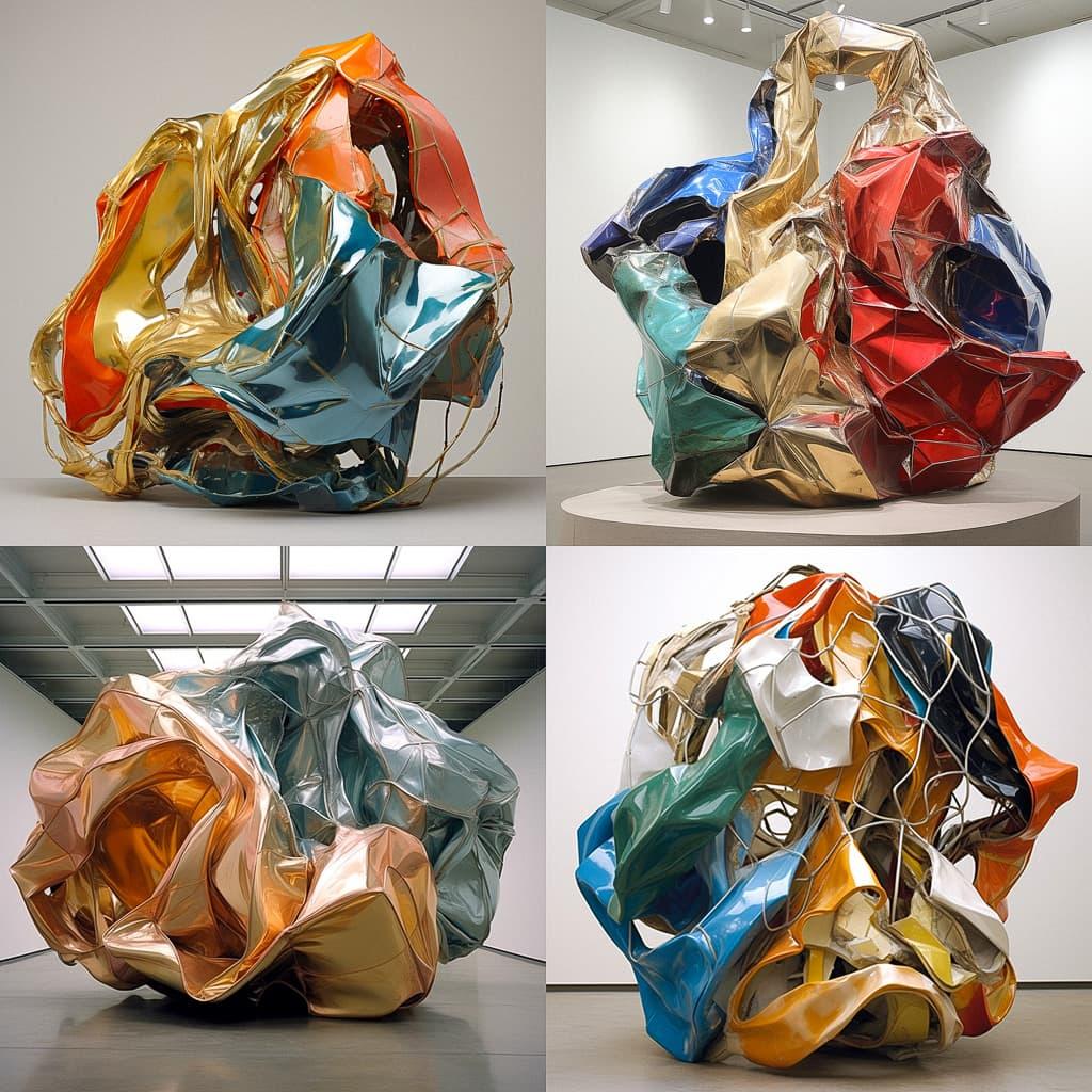 John Chamberlain style, Midjourney V5.2, render 1 of 4
