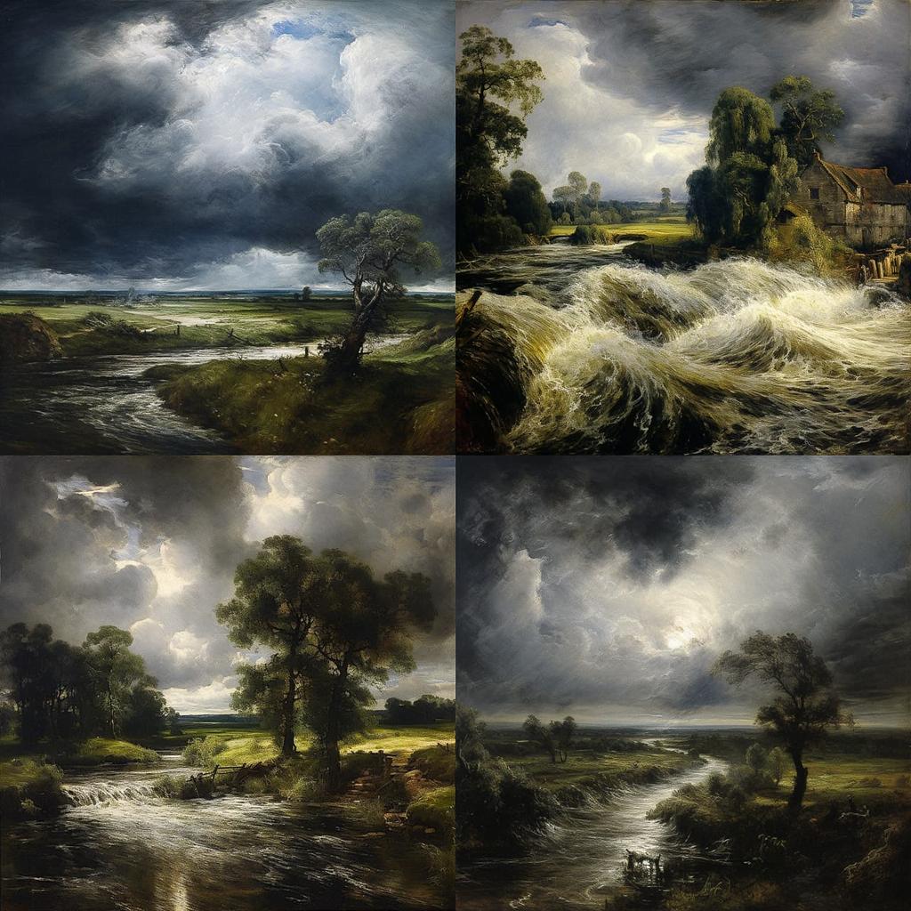 John Constable style, Midjourney V5.2, render 1 of 4