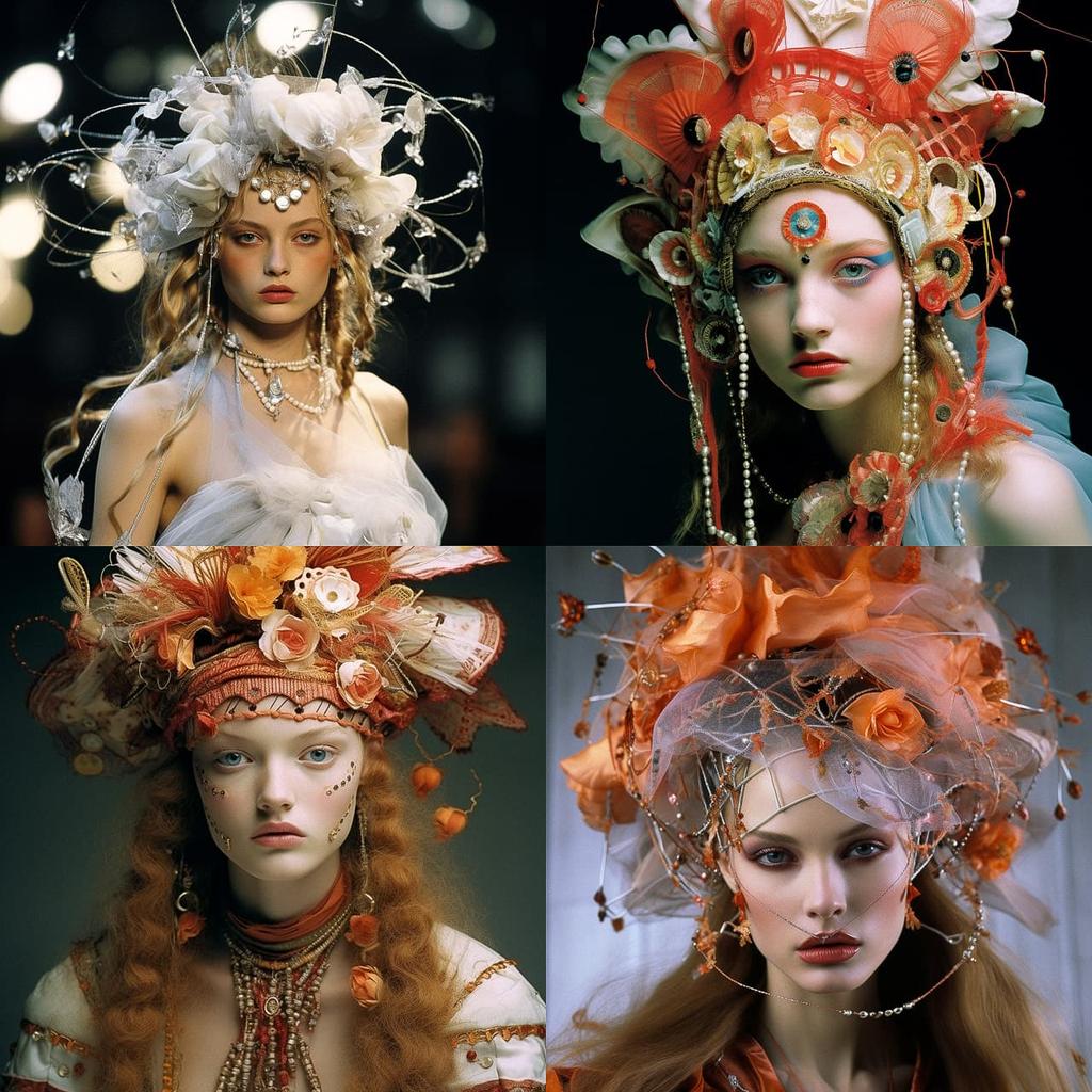 John Galliano style, Midjourney V5.2, render 1 of 4