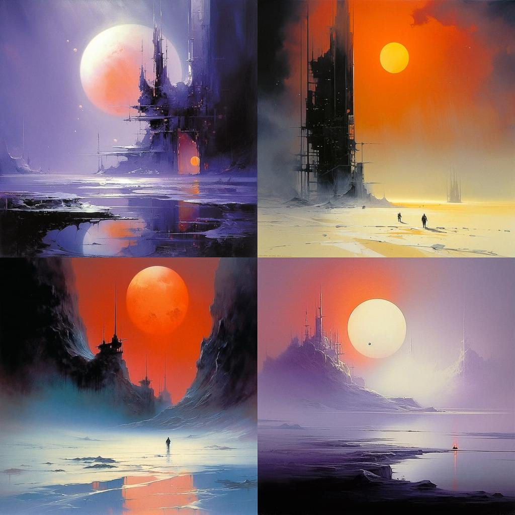 John Harris style, Midjourney V5.2, render 1 of 4
