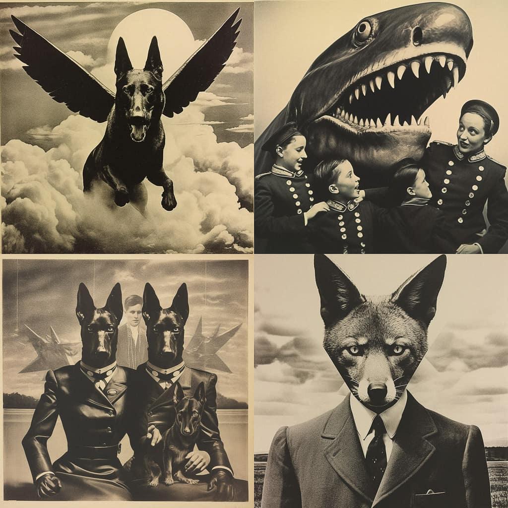 John Heartfield style, Midjourney V5.2, render 1 of 4