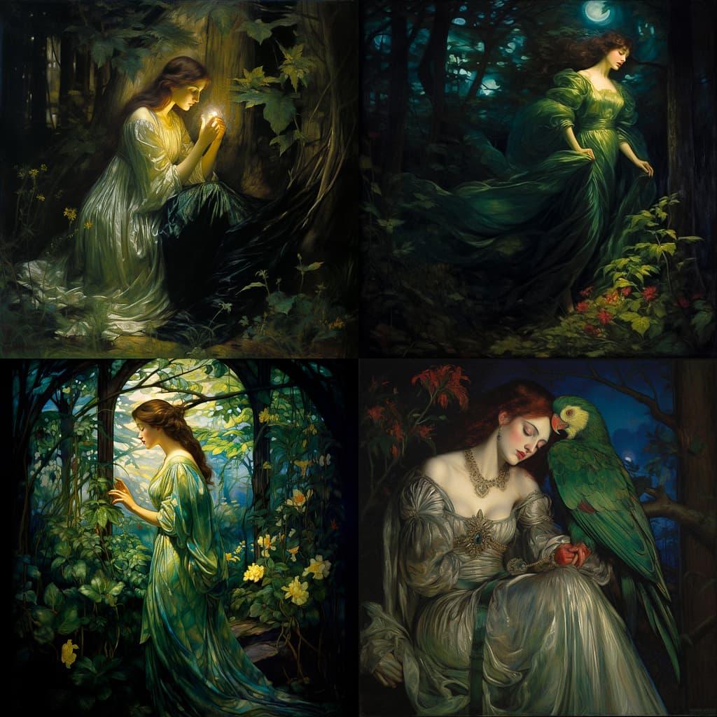 John La Farge style, Midjourney V5.2, render 1 of 4