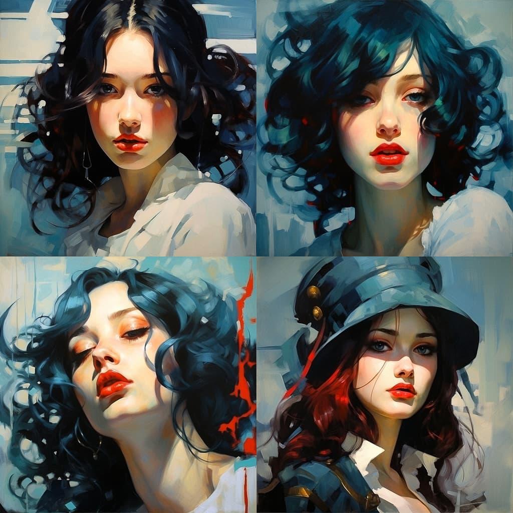 John Larriva style, Midjourney V5.2, render 1 of 4
