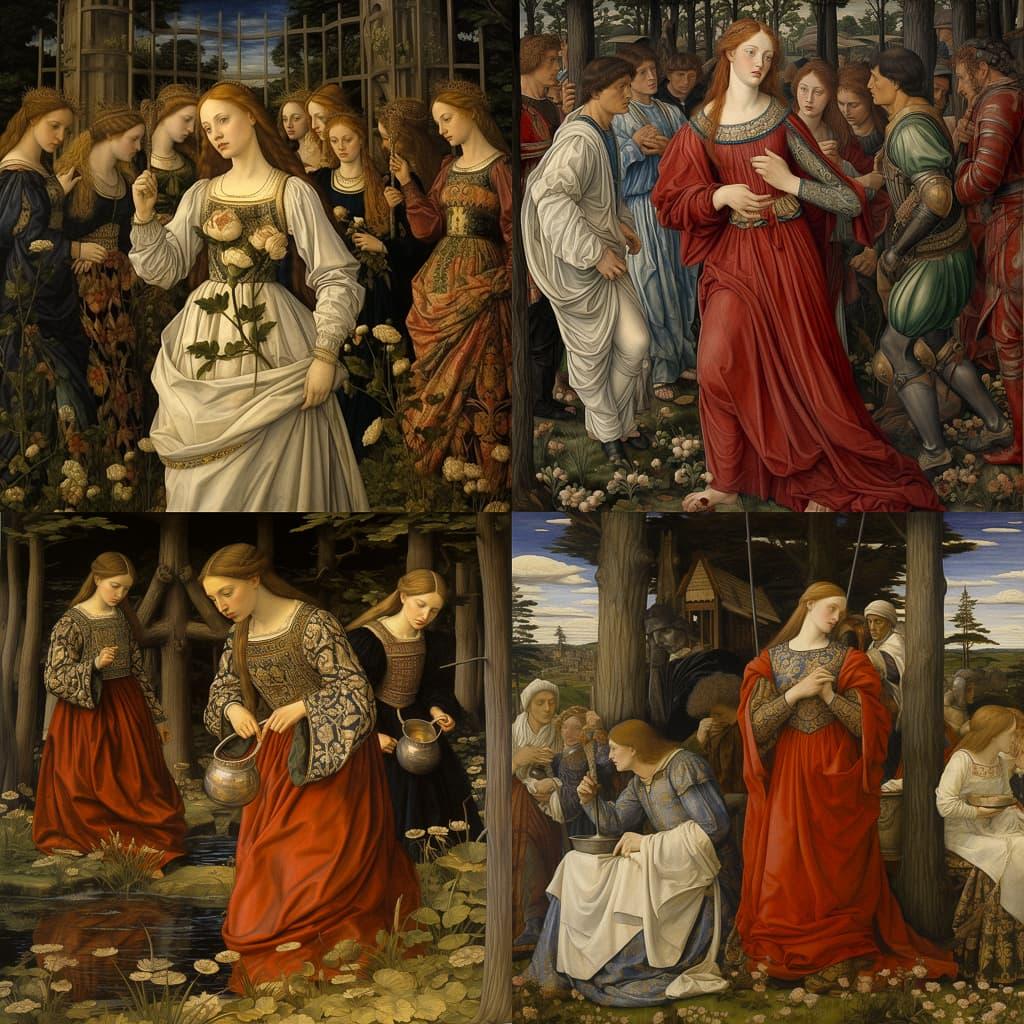 John Roddam Spencer Stanhope style, Midjourney V5.2, render 1 of 4