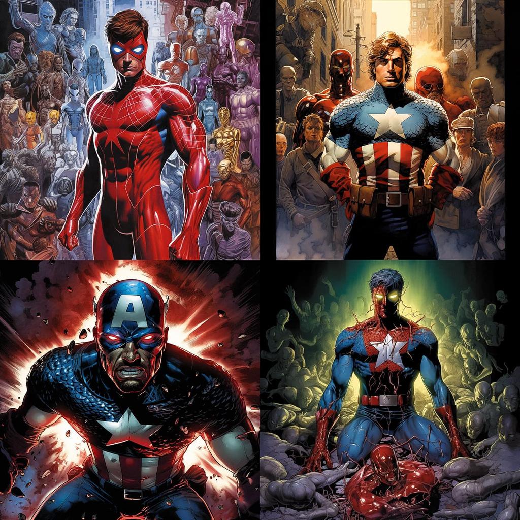 John Romita Jr style, Midjourney V5.2, render 1 of 4
