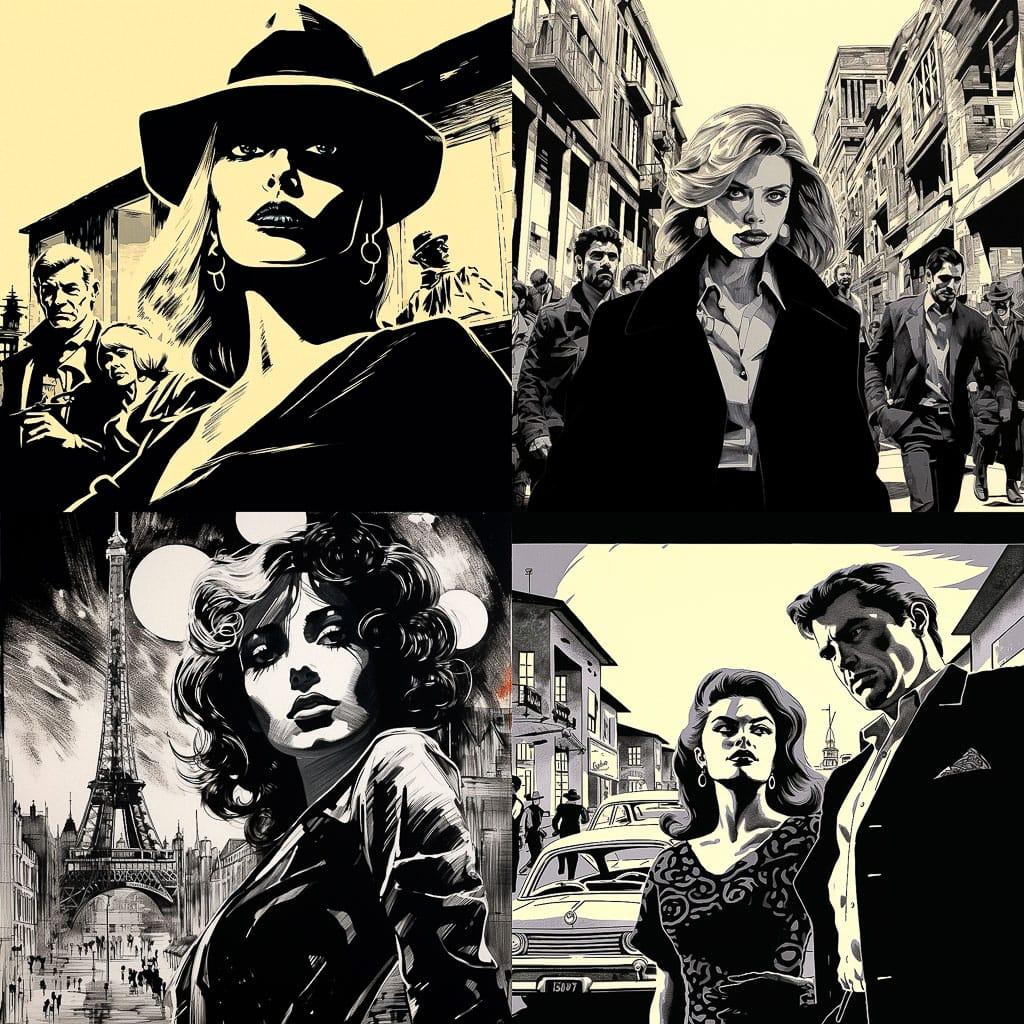 Jordi Bernet style, Midjourney V5.2, render 1 of 4